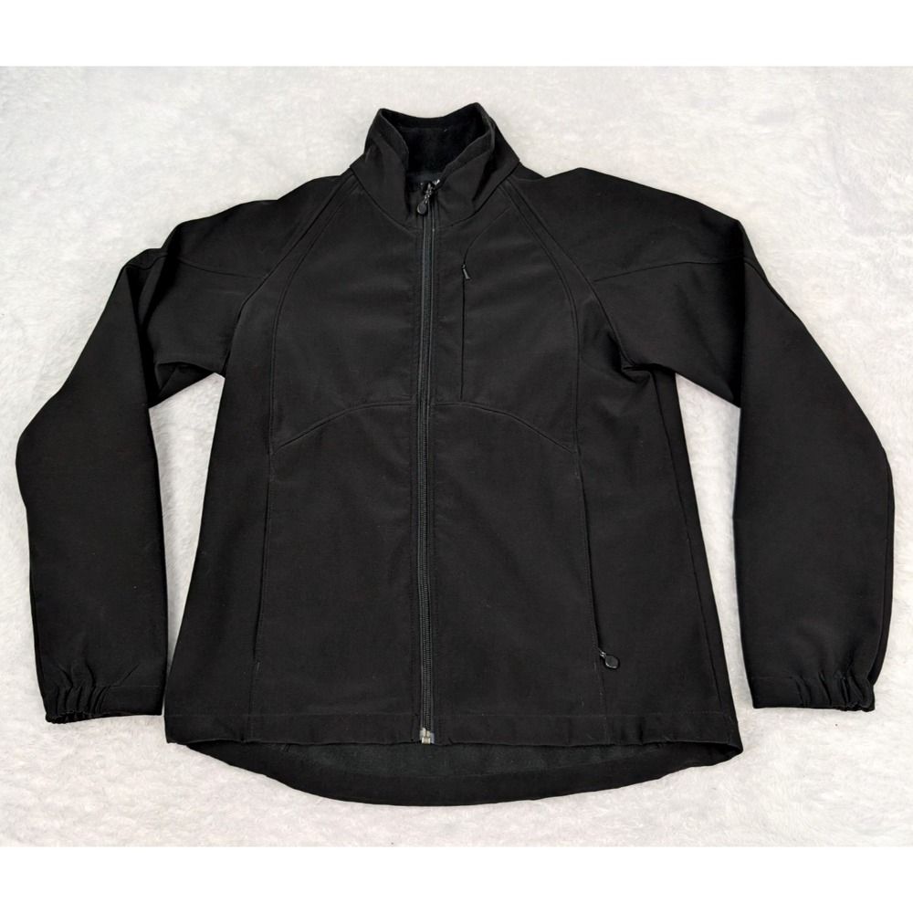 Black Diamond Softshell Jacket Womens S Black Full Zip Poly‎ Blend Fleece Lined
